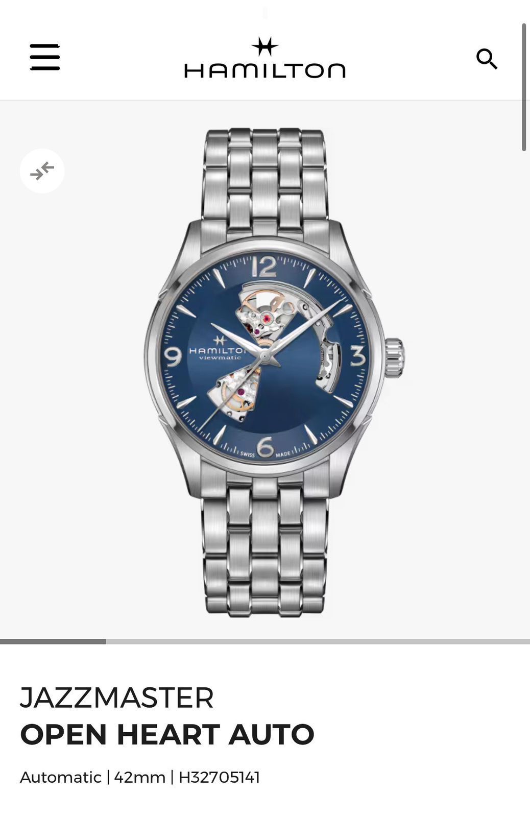 Hamilton Men’s Automatic Skeleton Watch